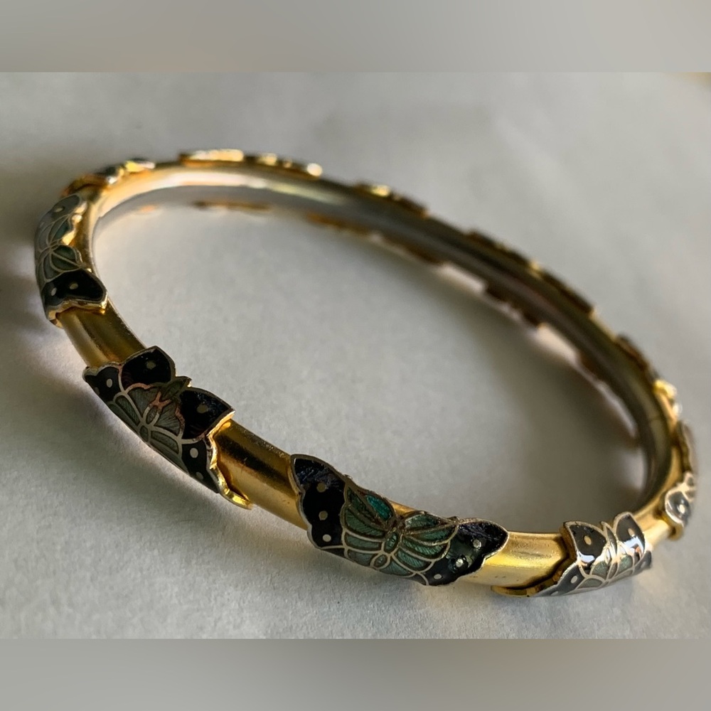 Vintage butterfly bangle bracelet